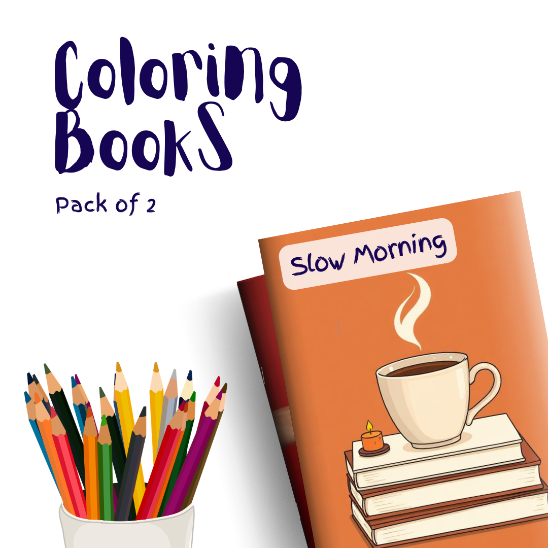 Slow Morning – 2 Coloring Books