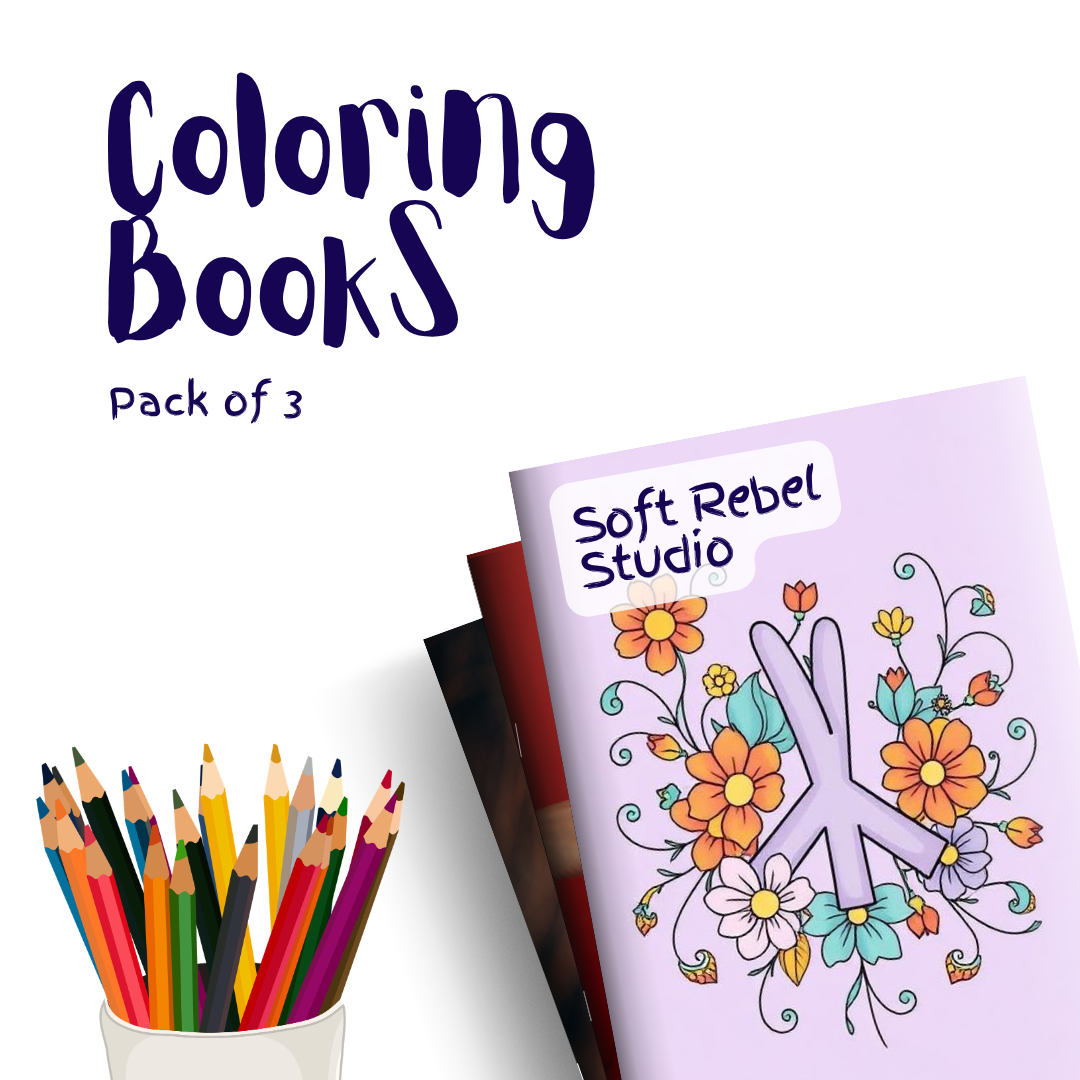 Soft Rebel Studio – 3 Coloring Books