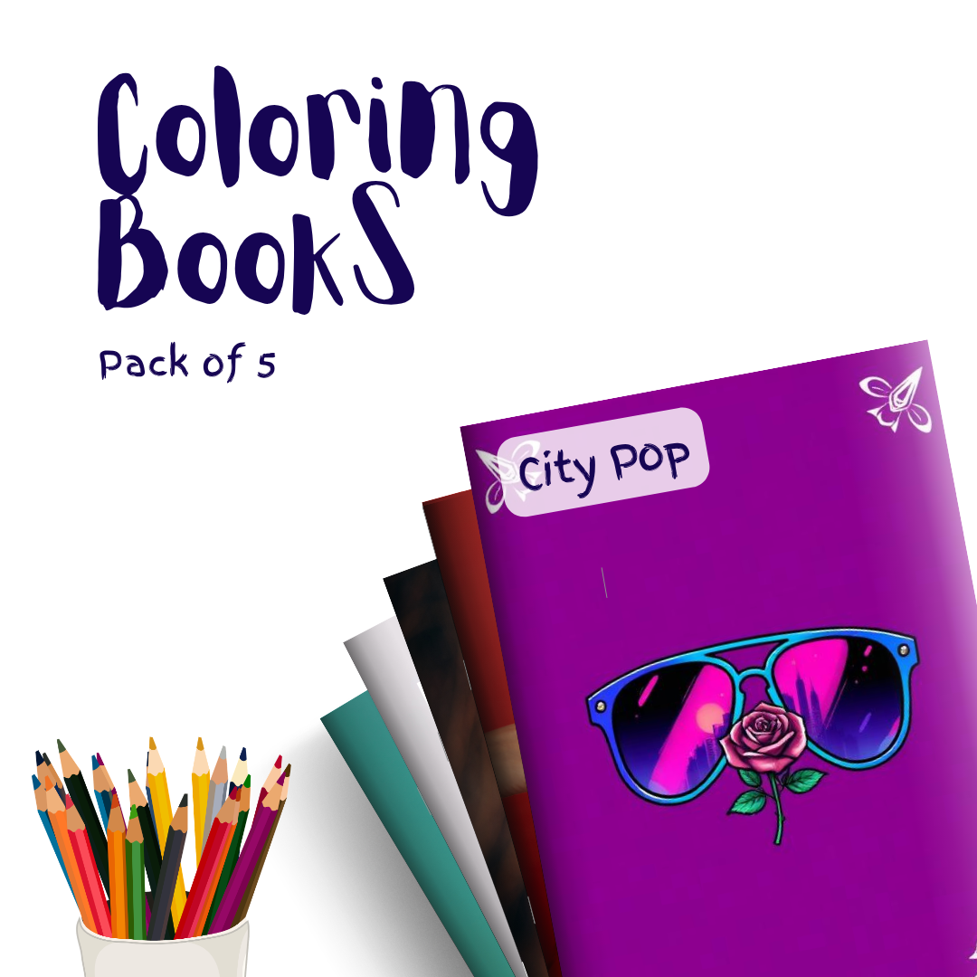 City Pop – 5 Coloring Books
